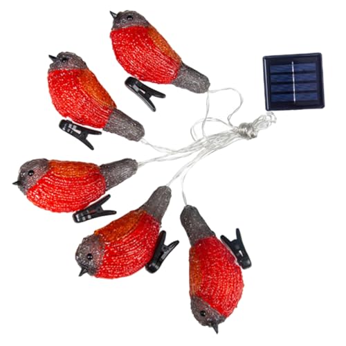 HOMSFOU 1 Satz Saite Solar-Vogel-Lichter Tiergirlande mit Licht Kolibri-Dekor hochzeitsdeko LED-Dekorationslicht LED-Dekorationslampe Batteriefach Dekorative Lichter Vorhang Lichter Acryl von HOMSFOU