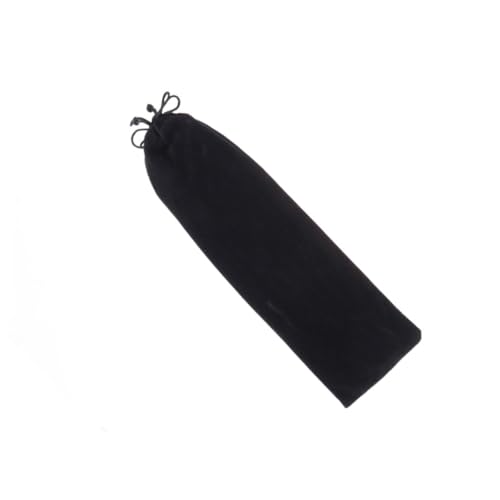 HOMSFOU 1 Stk Schwarze Flanelltasche Stäbchentasche Besteckbeutel Geschirrtasche Löffel Fall Aufbewahrungsbeutel Für Trinkhalme Trinkhalm Fall Gabeltasche Lebensmittelqualität Stroh von HOMSFOU