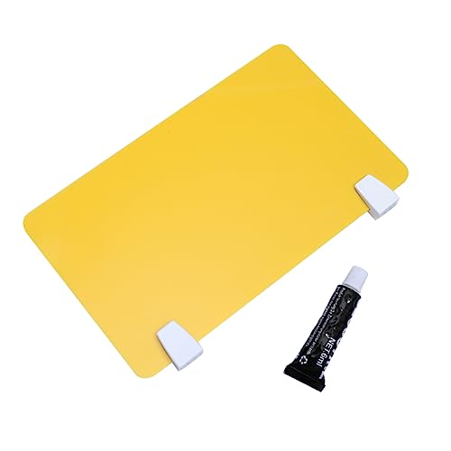 HOMSFOU 1 Stück Acrylschallung Bibliotheksteiler Schreibtisch-trennwand Desktop-teiler Trennwände Für Bürobildschirme Schreibtischbüro Schreibtischteiler Bürotrennwände Tischtrennwand Gelb von HOMSFOU