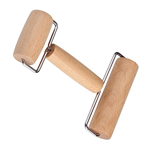 HOMSFOU 1 Stück Doppelkopf Holz Rollstab für Strassmalerei DIY Craft Werkzeug zum von Diamanten Geeignet für Kreative Projekte und Vielseitige Anwendungen von HOMSFOU