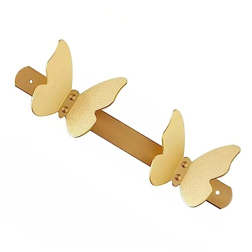 HOMSFOU 1 Stück Goldene Schmetterlingshaken Aluminium Kreative Wandhaken für Garderobe und Dekoration für Schlafzimmer Flur und Badezimmer Design für Vielseitige Verwendung HOMSFOU 1 Stück Goldene Schmetterlingshaken Aluminium Kreative Wandhaken für Garderobe und Dekoration für Schlafzimmer Flur und Badezimmer Design für Vielseitige Verwendung von HOMSFOU