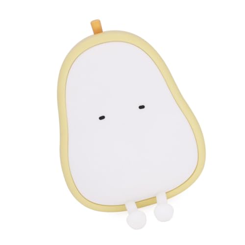 HOMSFOU 1 Stück Nachtlicht Süße Birne Nachtlampe Stilllicht Birnenförmige Neonschilder Silikon Tier Kawaii Nachtlicht Warmweiße LED Lampe Tischlampe Für Den Innenbereich von HOMSFOU
