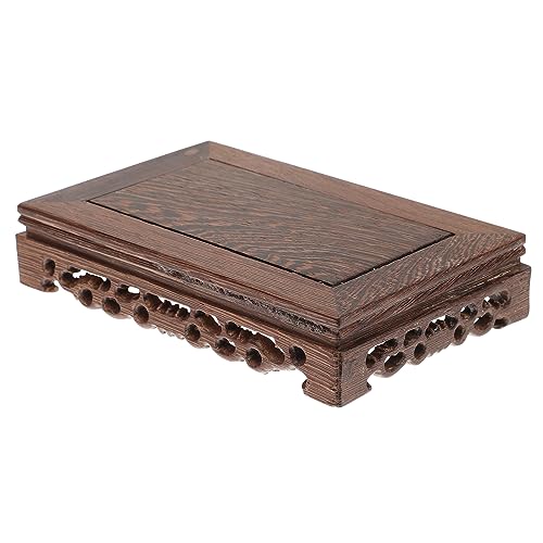 HOMSFOU 1 Stück Rechteckiger Holzsitz Ebenholz Präsentationsständer Holz Bonsai Sockel Holz Teekannen Sockel Holzvasen Präsentationsständer Holzständer Vasenständer HOMSFOU 1 Stück Rechteckiger Holzsitz Ebenholz Präsentationsständer Holz Bonsai Sockel Holz Teekannen Sockel Holzvasen Präsentationsständer Holzständer Vasenständer von HOMSFOU