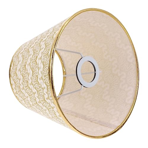 HOMSFOU 1 x goldener Stoff-Lampenschirm für Tisch, Boden, Nachttisch und Kronleuchter, vielseitige DIY-Lampe, Kaminzubehör, einfach anzubringen, langlebiges Design für Heimdekoration von HOMSFOU