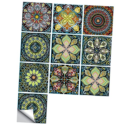 HOMSFOU 10 Blätter Mandala Aufkleber Fliesen Aufkleber Hause Dekoration Abnehmbare Küche Öl Aufkleber HOMSFOU 10 Blätter Mandala Aufkleber Fliesen Aufkleber Hause Dekoration Abnehmbare Küche Öl Aufkleber von HOMSFOU