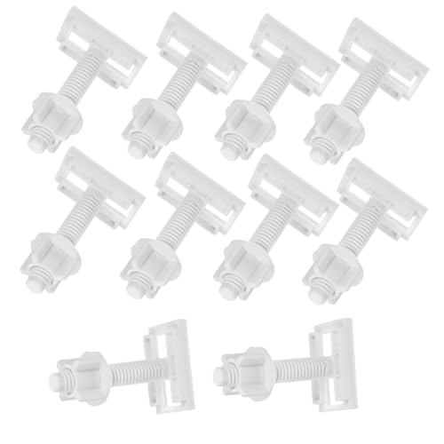 HOMSFOU 10 Sätze Toilettenabdeckungsbehörde Zubehör Befestigungsschrauben Für Toilettensitz Toilettensitzschraube Befestigungsschraube Toilettensitzschrauben Kit Plastik Weiß von HOMSFOU