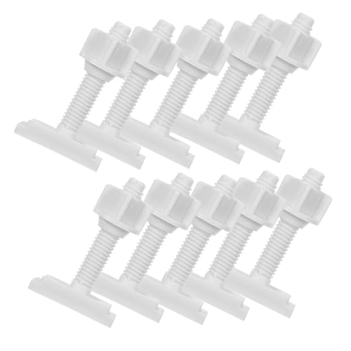 HOMSFOU 10 Sätze Toilettensitz Befestigungsschrauben Montageschrauben für Wc-sitz Stabile Kunststoff Toilette Sitzbolzen Ersatzteile Geräuscharm Langlebig und Präzise Kompatibel mit Vielen HOMSFOU 10 Sätze Toilettensitz Befestigungsschrauben Montageschrauben für Wc-sitz Stabile Kunststoff Toilette Sitzbolzen Ersatzteile Geräuscharm Langlebig und Präzise Kompatibel mit Vielen von HOMSFOU