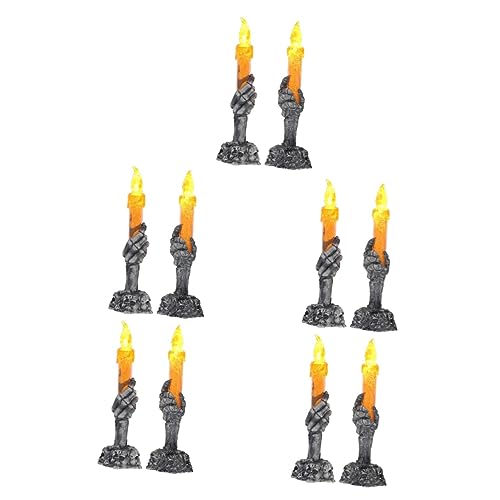 HOMSFOU 10 Stk Halloween-Lichter gefälschte Kerzen Schädel flammenlose Kerze Skelettlampe halloween beleuchtung halloween dekoration Kerzenlampe Batterien Skelett- LED-Kerzen Plastik HOMSFOU 10 Stk Halloween-Lichter gefälschte Kerzen Schädel flammenlose Kerze Skelettlampe halloween beleuchtung halloween dekoration Kerzenlampe Batterien Skelett- LED-Kerzen Plastik von HOMSFOU