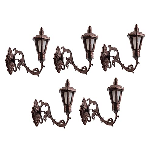 HOMSFOU 10 Stk Micro-Landschaftswandleuchte Miniatur-Wandleuchte Puppenhaus-LED-Leuchten spannung white light Laterne Mini-DIY-Wandleuchten Mini-Landschaftslicht Edelstahl plus abs von HOMSFOU