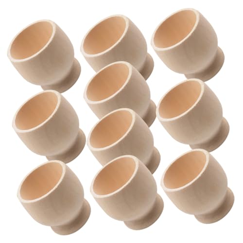 HOMSFOU 10 Stück Diy Holz Eierbecher Blanko Eierhalter für Kreative Bastelprojekte Handgemachte Mini Becher Hochwertigem Holz für Partys HOMSFOU 10 Stück Diy Holz Eierbecher Blanko Eierhalter für Kreative Bastelprojekte Handgemachte Mini Becher Hochwertigem Holz für Partys von HOMSFOU