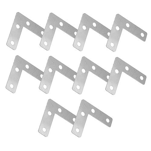 HOMSFOU 10 Stück Förmige Packung Eckwinkel Halterungen Robuste Verbindungsplatten für Möbel und Reparaturen Installieren und Langlebig von HOMSFOU