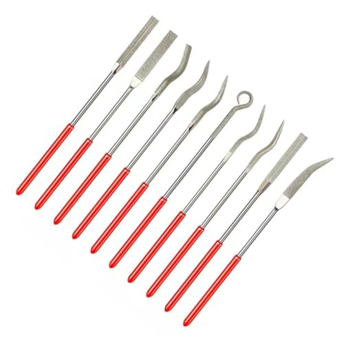 HOMSFOU Mini-riffelfeilen 10-teiliges Set Diamantfeile Zum Effizienten Schleifen Polieren Und Entgraten Von Holz Metall Und Kunststoff von HOMSFOU