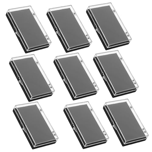HOMSFOU 10 Stück Klare Kunststoff Abzeichen Boxen mit Pin Slot Schmuck Medaille Vitrine Aufbewahrungsboxen für Bankfeiern und zum Schutz Präsentation von Abzeichen und Schmuck von HOMSFOU