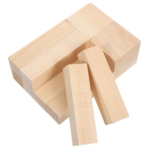 HOMSFOU 10 Stück Lindenholz Schnitzblöcke DIY Bastelblöcke Lindenholzblöcke Holzblöcke Zum Schnitzen Lindenholz Schnitzblöcke Holzschnitzblöcke Zum Basteln Schnitzen Von Holz Khaki von HOMSFOU