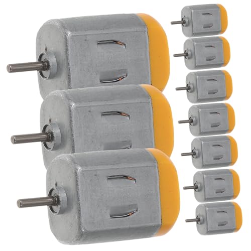 HOMSFOU 10 Stück Mikromotor Getriebemotor Miniatur-Spielzeugmotor Hochgeschwindigkeits-Miniaturmotor High-Micro-Motor Mini-Motor Hochgeschwindigkeitsmotor Kupfer Silver Zufällige Farbe von HOMSFOU