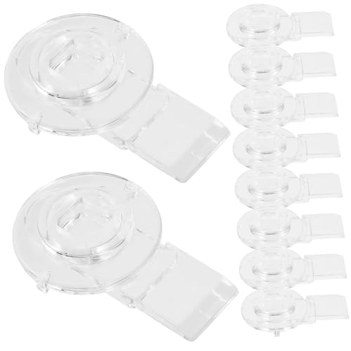 HOMSFOU 10 Stück Teiliges Drehknopf Schloss Transparent für Haustier und Schranksicherung Rundes Design Verschleißfest für Kleine Schranktüren Schmuckkästchen und Aufbewahrungsboxen von HOMSFOU