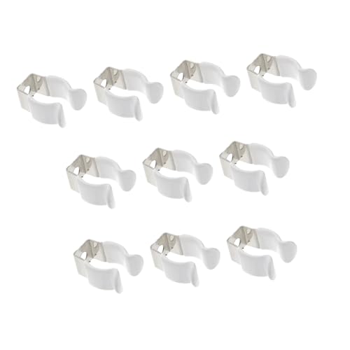 HOMSFOU 10 Stück Teiliges Edelstahl LED Rohrklemmen mit Kunststoffbeschichtung Langlebige und Sichere Wandhalterungen zur Stabilen Befestigung von LED Lichtrohren und Leuchtstoffröhren von HOMSFOU