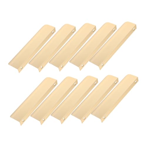 HOMSFOU 10 Stück Teiliges Goldene Aluminium küchenmöbelgriffe Versteckte Fingerzug möbelgriffe für Schubladen und Küchenschränke Platzsparend Robust Elegante Einbauschubladen griffe HOMSFOU 10 Stück Teiliges Goldene Aluminium küchenmöbelgriffe Versteckte Fingerzug möbelgriffe für Schubladen und Küchenschränke Platzsparend Robust Elegante Einbauschubladen griffe von HOMSFOU