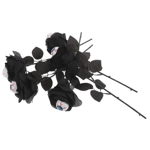 HOMSFOU 10stücke Künstliche Schwarze Rosenstrauß Mit Augäpfeln Für Halloween-partydekoration Outdoor Blumendekor Gruselige Kunstpflanze Für Innen Und Außenbereich HOMSFOU 10stücke Künstliche Schwarze Rosenstrauß Mit Augäpfeln Für Halloween-partydekoration Outdoor Blumendekor Gruselige Kunstpflanze Für Innen Und Außenbereich von HOMSFOU
