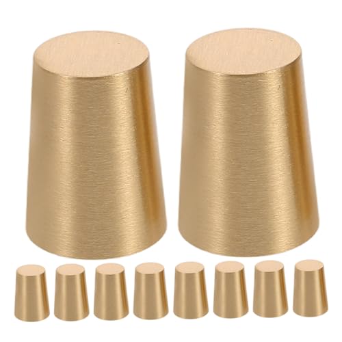 HOMSFOU 10 Stück Teiliges Messing Fußkegel Höhe rutschfeste Trägerfüße für Serviertabletts Schneidebretter und Schmuckboxen Stabile Möbeluntersetzer aus Langlebigem Messing für DIY von HOMSFOU