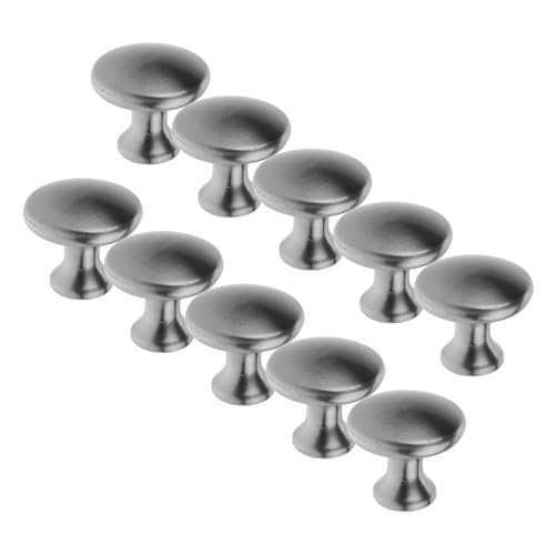HOMSFOU 10 Stück Teiliges Metallknöpfe Schrankgriffe aus Langlebiger Zinklegierung mit Gebürsteter Oberfläche Einzelnes Bohrloch Einfache Montage für Küchenschränke Kommoden und Geeignet von HOMSFOU