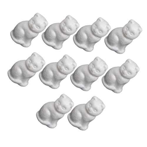 HOMSFOU 10 Stück Teiliges Schaumstoff katzenmodell DIY Bastelset Weißer Schaumstoff zum Bemalen und Dekorieren für Erwachsene Party deko Handwerksprojekt HOMSFOU 10 Stück Teiliges Schaumstoff katzenmodell DIY Bastelset Weißer Schaumstoff zum Bemalen und Dekorieren für Erwachsene Party deko Handwerksprojekt von HOMSFOU