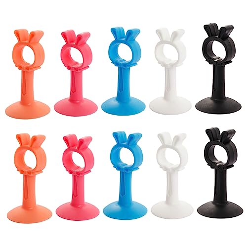 HOMSFOU 10 Stück Teiliges Silikon Türstopper mit Wand und Türschutz Stoßdämpfende Türhalterung ohne Bohren Kindersicherer Türpuffer für Schutz von Wand und Türrahmen von HOMSFOU