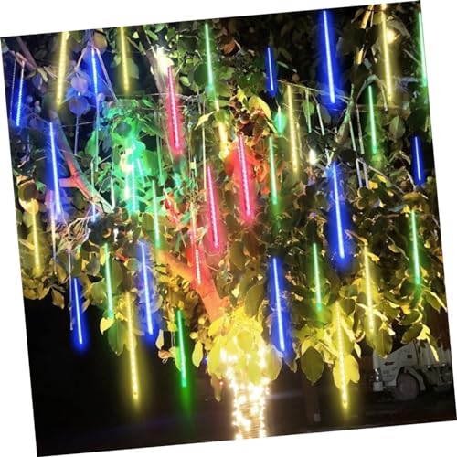 HOMSFOU 10 Stück Teiliges Transparente PC meteor lichtschläuche Schützende Lichterkettenhüllen für Outdoor LED dekoration Langlebige Rohre für Party Festbeleuchtung von HOMSFOU