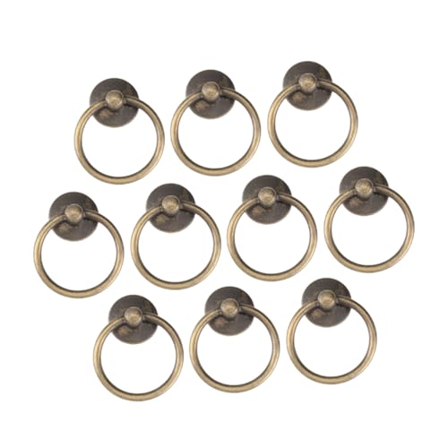 HOMSFOU 10 Stück Teiliges Vintage Metallring Schubladengriffe Langlebige Möbelknöpfe Robustem Metall Einfache Montage Eleganter Retro Stil für Kommode Schrank Küchenschublade HOMSFOU 10 Stück Teiliges Vintage Metallring Schubladengriffe Langlebige Möbelknöpfe Robustem Metall Einfache Montage Eleganter Retro Stil für Kommode Schrank Küchenschublade von HOMSFOU
