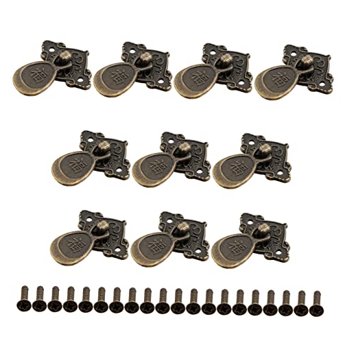 HOMSFOU 10 Stück Teiliges Vintage Schubladengriffe Zinklegierung für Schranktüren und Möbel Antike Bronze für Küche Bad und Zuhause Langlebig und Rostbeständig von HOMSFOU