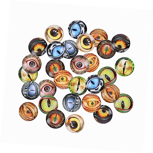 HOMSFOU 100 Stück Animal Eye Accessoires simulierter Cabochon DIY-Patch- Kühlschrank-Patch- tierische Augenverzierung dekorativer Glasfleck DIY schmuck versorgung k5 Glas von HOMSFOU