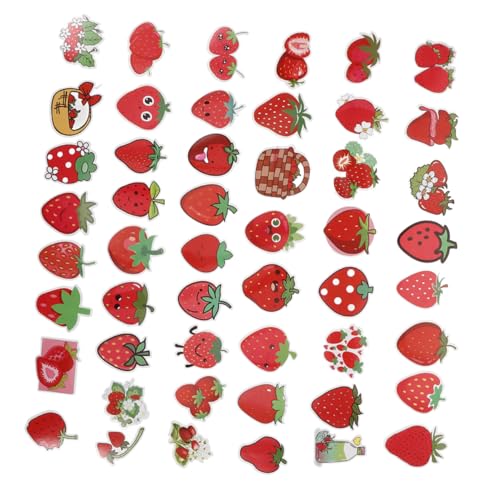 HOMSFOU 100 Stück Belohnungsaufkleber Für Wandtattoos Mit Erdbeeren Erdbeer-Aufkleber Für Wasserflasche Aufkleber Belohnen Aufkleber in Erdbeerform Cartoon-Obst-Aufkleber Rot HOMSFOU 100 Stück Belohnungsaufkleber Für Wandtattoos Mit Erdbeeren Erdbeer-Aufkleber Für Wasserflasche Aufkleber Belohnen Aufkleber in Erdbeerform Cartoon-Obst-Aufkleber Rot von HOMSFOU