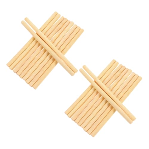 HOMSFOU 100 Stück Kleine Holzstäbe Glatte Oberfläche Natürliche Holzleisten für DIY Wandteppiche Bastelprojekte Fensterdekoration und Handwerkskunst von HOMSFOU