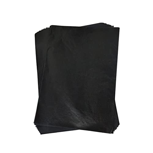 HOMSFOU 100 Stück Schwarz Graphit Transferpapier zum Übertragen von Mustern Holz Papier und Mehr für Kreative Bastelprojekte und Holzbrandgestaltung von HOMSFOU