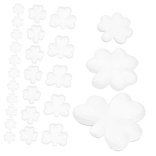 HOMSFOU 100 Stück Teiliges DIY Schaumstoff Kleeblatt Glatte Oberfläche Vielseitiges Bastelmaterial für Patrick's Day Partydeko und Kinderhandwerk von HOMSFOU