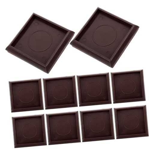 HOMSFOU 10st Beinpolster Rohr Möbelgleiter Für Teppiche Rad Universalstecker Fußstütze Für Couch Zauberer Sitzpolster Stuhlfußschützer Beine Einstellbar Stopper Unterlage Brown Plastik von HOMSFOU