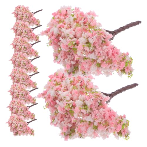 HOMSFOU 10st Sakura-Baum-Modell Landschaft Landschaftsbaum Terrarienblumen, Bäume Mini Gefälschte Bäume Mini-kunstbäume Kirschblütenrebe Mini-blumenbäume Sukkulenten Requisiten Plastik von HOMSFOU