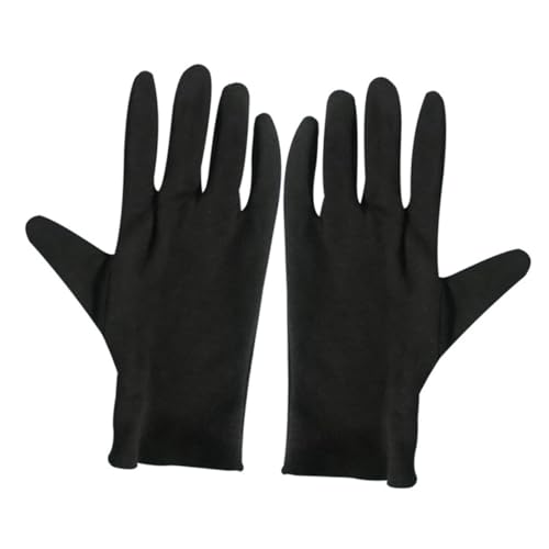 HOMSFOU 12 Paare Baumwollhandschuhe Schutzhandschuhe mit Feuchtigkeitsfunktion Strapazierfähige Arbeitshandschuhe für Schmuckprüfung Haushalt Garten und Outdoor S Schwarz HOMSFOU 12 Paare Baumwollhandschuhe Schutzhandschuhe mit Feuchtigkeitsfunktion Strapazierfähige Arbeitshandschuhe für Schmuckprüfung Haushalt Garten und Outdoor S Schwarz von HOMSFOU