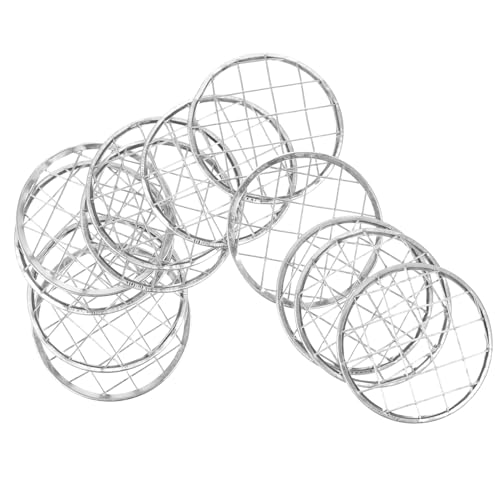 HOMSFOU 12 Stück Glaskeimdeckel Arrangeur-Inhaber Masonglas Blume Pint Steht Einmachglas-Organizer Drinnen Gitter Einmachglasvase Über Nacht Einmachglas Zubehör Einmachglas Liefert Eisen von HOMSFOU
