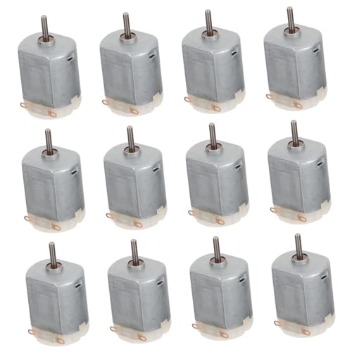HOMSFOU 12 Stück Mini -Lüftermotor winzig Miniatur kleine Motoren Mikro-Gleichstrommotor Gleichstrommotoren Mini-Elektromotor kleiner Gleichstrommotor Aluminiumlegierung von HOMSFOU