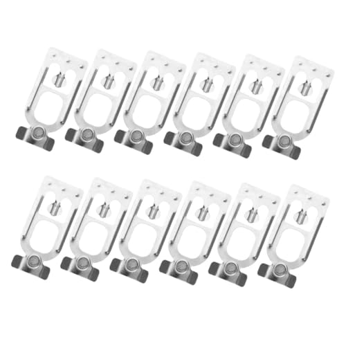 HOMSFOU 12 Stück Regalsicherheitsverkäufe Sicherheitsstecker Fallstifte für Palettenregale Sicherheitsclip für Palettenregal Balkenschrank Regalstift Kohlenstoffstahl 'verzinkt' Silber von HOMSFOU