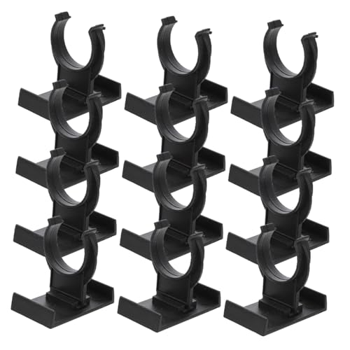 HOMSFOU 12 Stück Teiliges Verstellbare Möbel fußplinthe aus Schwarzem Pp kunststoff Stabile Küchen Sockelleisten Clips mit Schnappverschluss Höhenverstellbare Möbelbeine für Schränke und von HOMSFOU