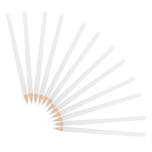 HOMSFOU 12 Stück Teiliges Weiße Stoffmarkierungsstifte Waschbare Schneiderkreide mit Feiner Spitze Wasserlösliche Staubfreie Schneiderbleistifte für Quilten Nähen Kreuzstich und DIY HOMSFOU 12 Stück Teiliges Weiße Stoffmarkierungsstifte Waschbare Schneiderkreide mit Feiner Spitze Wasserlösliche Staubfreie Schneiderbleistifte für Quilten Nähen Kreuzstich und DIY von HOMSFOU