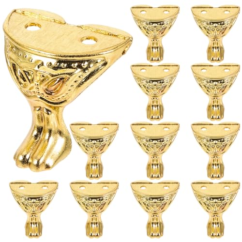 HOMSFOU 12 x dekorative Beine aus Zinklegierung, Schmuckkästchen, Eckenschutz, Befestigungsnägel für Möbel, Retro-Stil, Holzkofferfüße, geeignet für Schmucktruhen und dekorative Möbel HOMSFOU 12 x dekorative Beine aus Zinklegierung, Schmuckkästchen, Eckenschutz, Befestigungsnägel für Möbel, Retro-Stil, Holzkofferfüße, geeignet für Schmucktruhen und dekorative Möbel von HOMSFOU