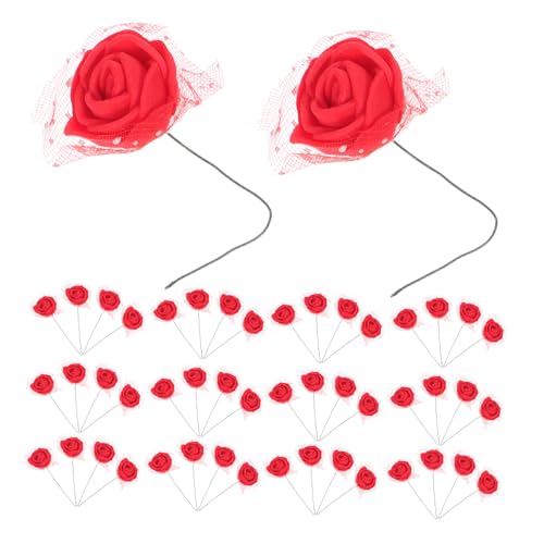 HOMSFOU 144 Stück Realistische Künstliche Rosenköpfe mit Stiel und Wetterfeste Schaumstoffrosen mit Tüll für DIY Hochzeitsdekoration Handgefertigte Blumenarrangements Party und HOMSFOU 144 Stück Realistische Künstliche Rosenköpfe mit Stiel und Wetterfeste Schaumstoffrosen mit Tüll für DIY Hochzeitsdekoration Handgefertigte Blumenarrangements Party und von HOMSFOU