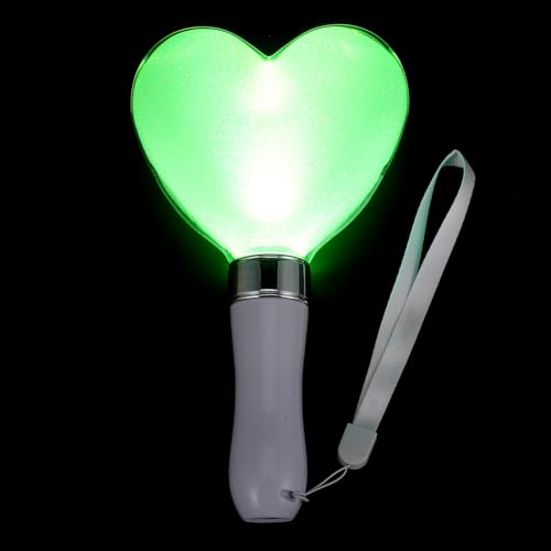 HOMSFOU 15 Leuchtstäbe Mit Farbwechsel Herzlampe LED Herz Cheer Stick Herzförmiger Leuchtstab Cheer Stab Für Konzerte Tragbarer Leuchtstab Konzert Partyzubehör Party Stab von HOMSFOU