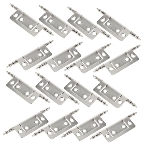 HOMSFOU 16 Stück Metallscharniere Schrankscharniere klappbar für Küchentür Kleiderschrank Reparaturplatten robuste Gusseisenstruktur mit Befestigungslöchern, reibungsloser geräuschloser Betrieb und von HOMSFOU