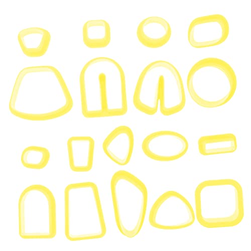 HOMSFOU 18 Stück Teiliges Polymer Clay Ausstecher für DIY Ohrringe Robustes Kunststoffwerkzeug zur Schmuckherstellung für Knete Fondant und Mehr Einfach zu Bedienen für Anfänger von HOMSFOU