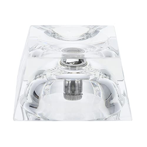 HOMSFOU 1Pc Kristallkugel-Sitzdekor Für Regale Quadratische Vase Desktop-Ständer Quadratische Glasvase Dekor Für Zuhause Beleuchteter Ständer Praktischer Kristallkugelsockel Glasbüro von HOMSFOU