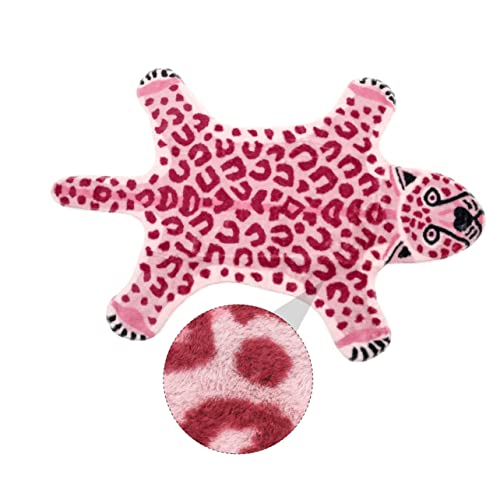 HOMSFOU 1stk Teppich Mit Löwenmuster Teppich Mit Animal-Print Hautteppich Mit Tierdruck Gefälschter Tierteppich Dekorativer Bodenteppich Rosa Dekor Polyester Haushalt Gefälschtes Tier Kind von HOMSFOU